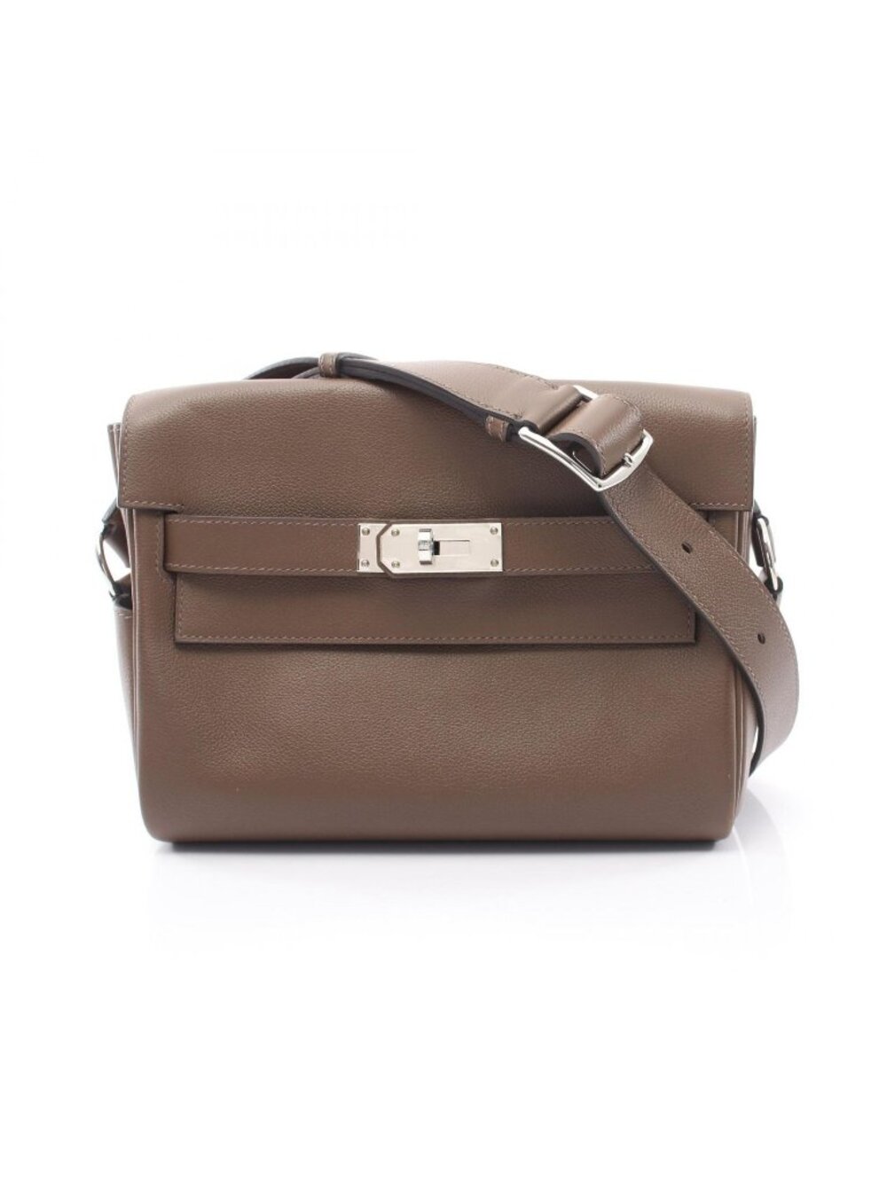 Hermes Shoulder Bag Kelly Messenger PM Brown Leather
